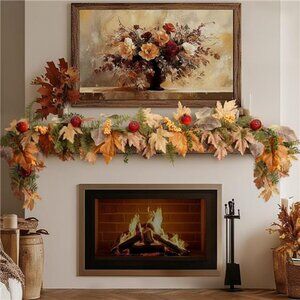 Fall Decorations for Home - Fall Decor - 6Ft Autumn Maple Leaf Pomegranates
